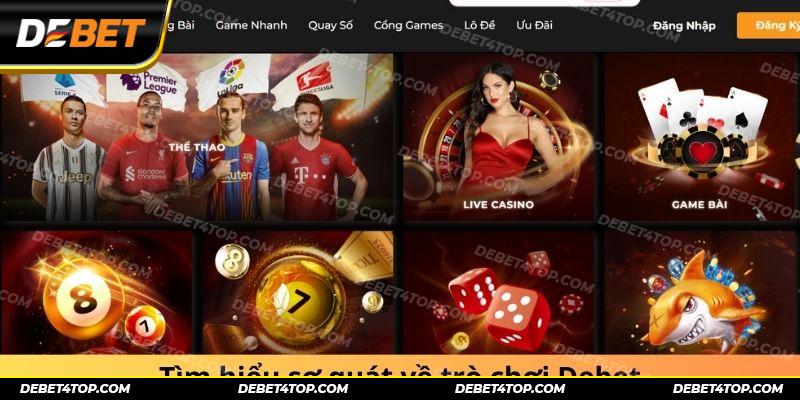 Trò chơi Debet đa dạng các sảnh game cho cược thủ chọn