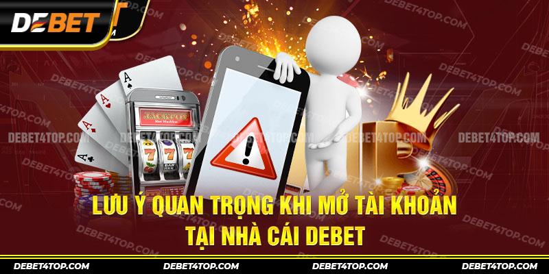 Chú ý cần nhớ cho tân thủ khi đăng ký Debet